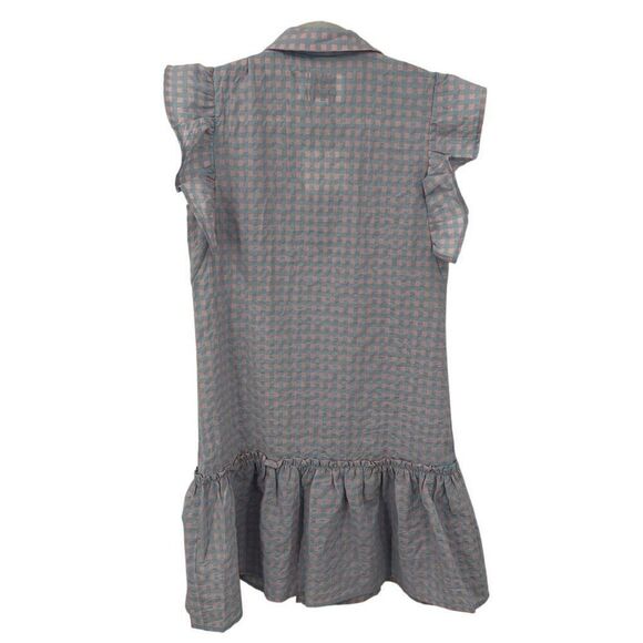 The Shirt Rochelle Behrens The Hillary Dress Blue/Pink‎ Plaid Size Small NWT - Picture 8 of 10